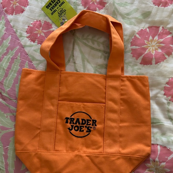 NWT Trader Joe's Halloween Mini Tote-Orange - Picture 6 of 6